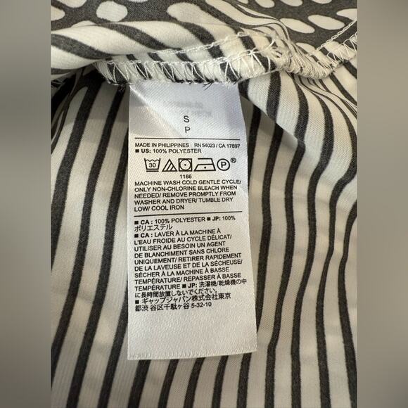 NWT Banana Republic Twist Neck Halter Midi Dress Black And White Abstract Size S - Picture 7 of 10